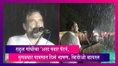 Bharat Jodo Yatra: राहुल गांधींचा 'शरद पवार पॅटर्न, मुसळधार पावसात दिलं भाषण, व्हिडीओ व्हायरल